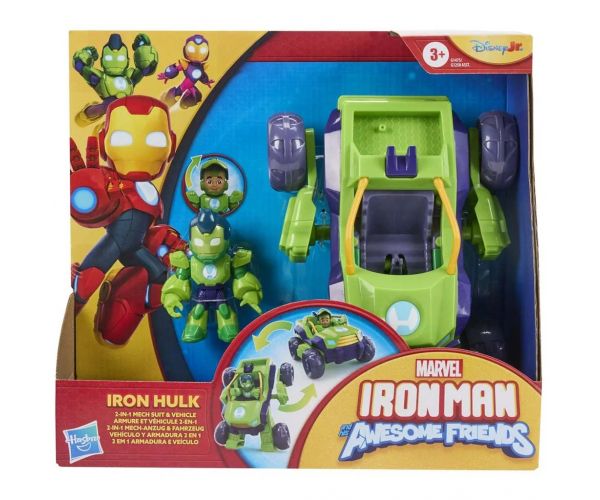 Marvel: Vasember 2 az 1-ben Mech Hulk autó és figuraszett - Hasbro