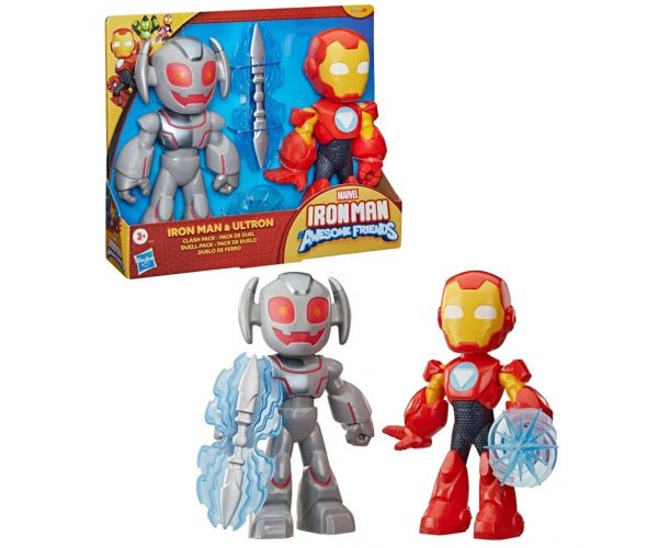 Marvel: Iron Man Awesome Friends - Vasember és Ultron Clash figura szett 23 cm – Hasbro