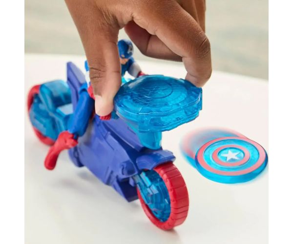 Marvel: Amerika kapitány motorral és pajzs kilövővel - Hasbro