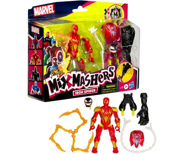 Marvel: Mix Mashers Vas pókember figura kiegészítőkkel - Hasbro