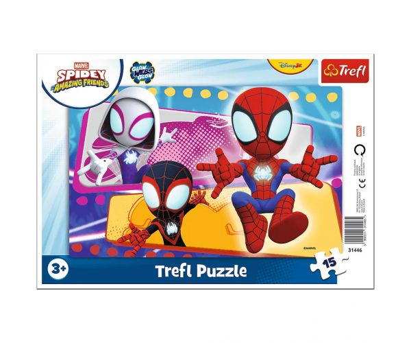 Marvel Spidey pókcsapat 15db-os keretes puzzle - Trefl