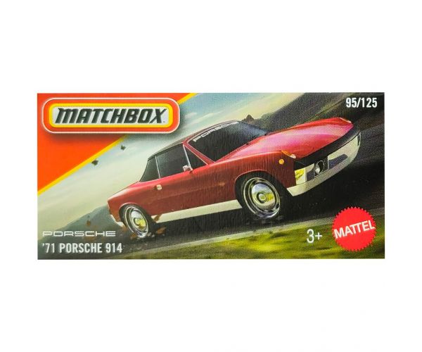 Matchbox: '71 Porsche 914 piros papírdobozos kisautó 1/64 – Mattel
