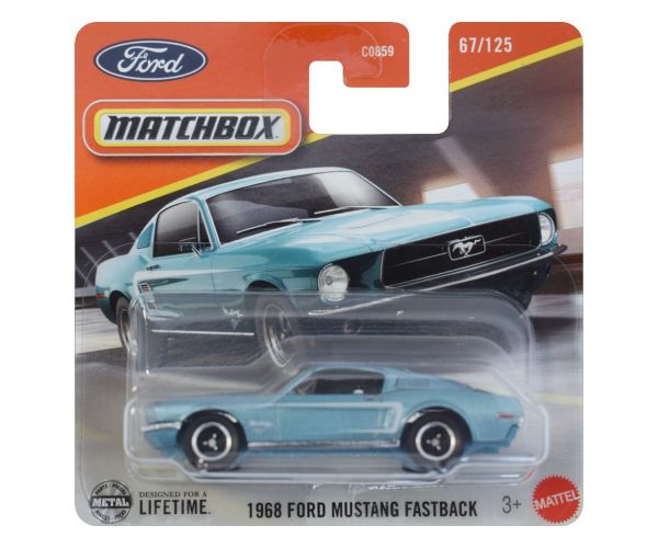 Matchbox: 1968 Ford Mustang Fastback kisautó 1/64 - Mattel