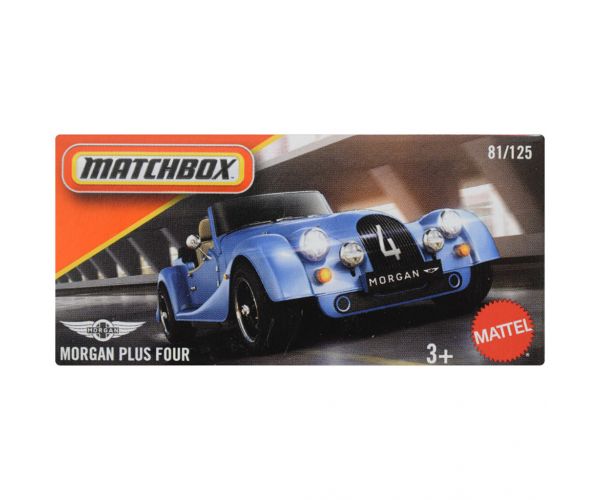 Matchbox: Papírdobozos Morgan Plus Four kisautó 1/64 - Mattel