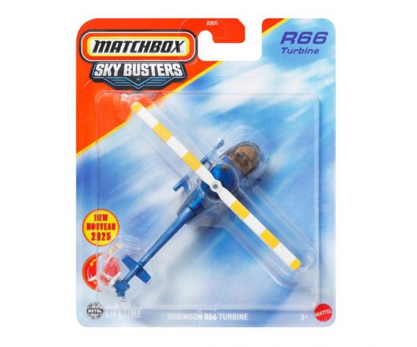 Matchbox Sky Busters: Robinson R66 Turbine repülő modell 1/64 - Mattel