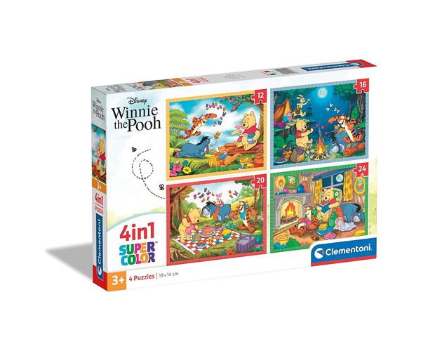 Micimackó 4 az 1-ben puzzle - Clementoni
