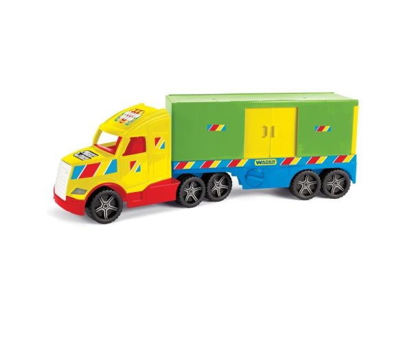 Magic Truck Basic: Kamion dobozos utánfutóval és fénnyel 80cm-es - Wader