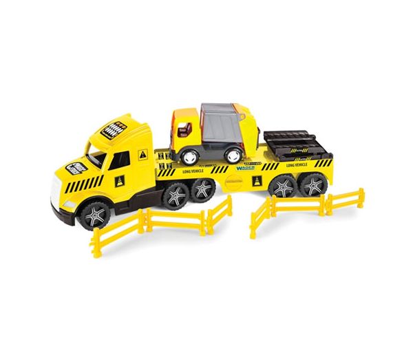 Magic Truck Technic: Kamion kukásautóval és fénnyel 80cm - Wader