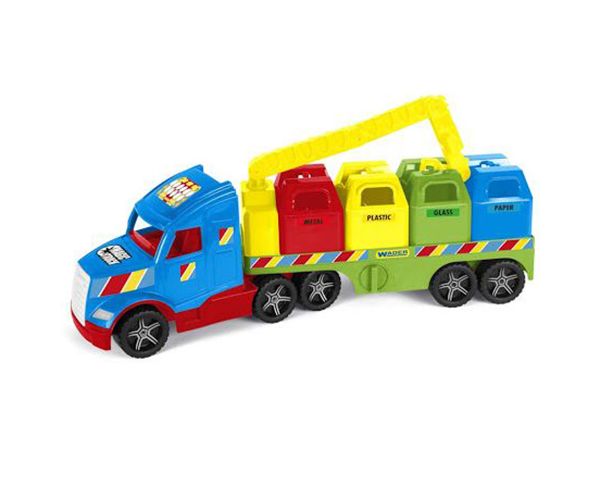 Magic Truck: Szelektív kukásautó 80cm - Wader