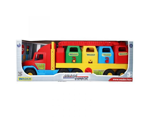 Magic Truck: Szelektív kukásautó 80cm - Wader