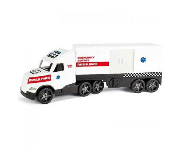 Magic Truck: Mentőkamion fluoreszkáló lámpákkal 81cm - Wader