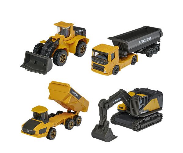 Majorette - Volvo Edition építőipari munkagépek 4db-os szett - Simba Toys