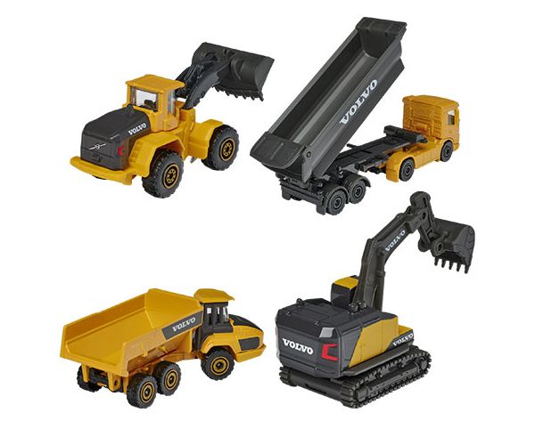 Majorette - Volvo Edition építőipari munkagépek 4db-os szett - Simba Toys