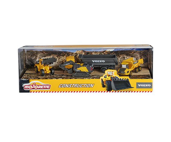 Majorette - Volvo Edition építőipari munkagépek 4db-os szett - Simba Toys