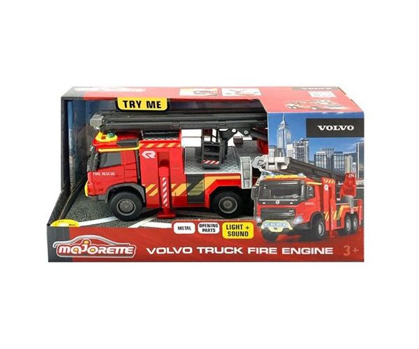 Majorette: Volvo tűzoltó autó fénnyel és hanggal 19cm- Simba Toys