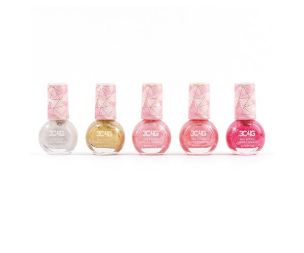 Make it Real: 3C4G pink arany 5db-os körömlakk szett