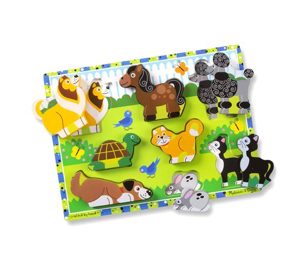 Kis kedvencek vastag fa formapuzzle 8 elemmel - Melissa & Doug