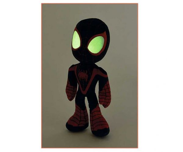 Marvel: Amazing Friends - Pókember Miles Morales plüssfigura sötétben világító szemekkel 25cm
