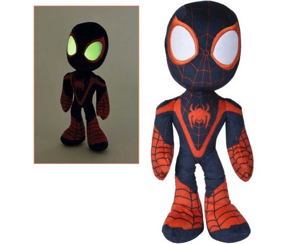Marvel: Amazing Friends - Pókember Miles Morales plüssfigura sötétben világító szemekkel 25cm