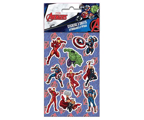 Marvel Bosszúállók matrica szett 8x12cm 5 lap