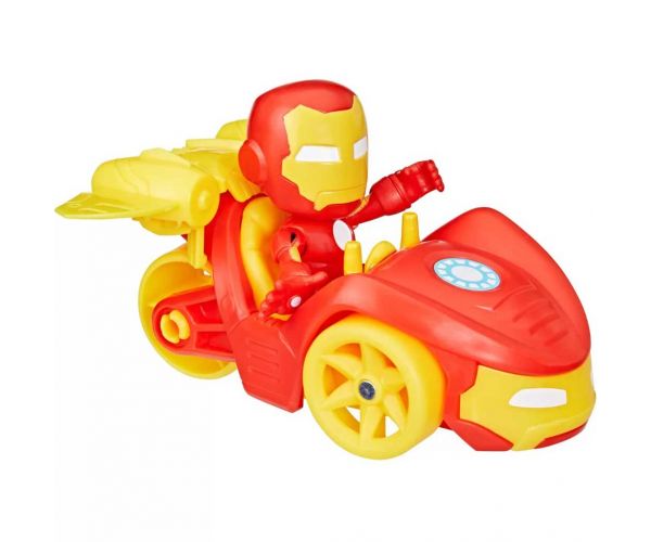 Pókember: Póki és csodálatos barátai - Vasember akciófigura járművel - Hasbro