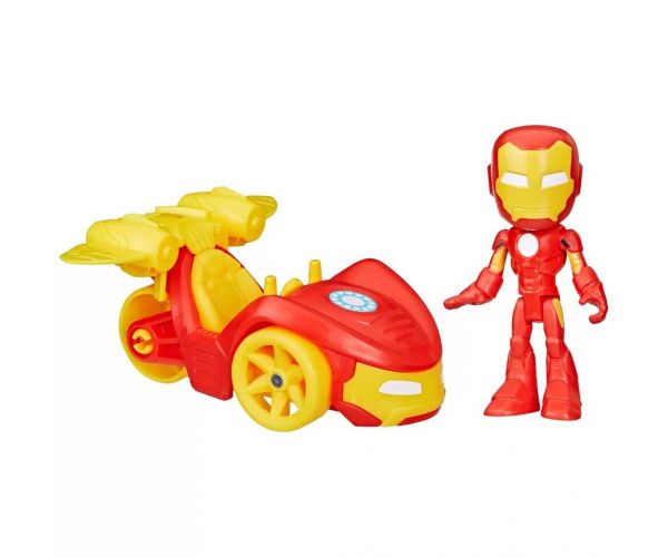 Pókember: Póki és csodálatos barátai - Vasember akciófigura járművel - Hasbro