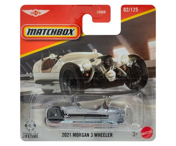 Matchbox: 2021 Morgan 3 Wheeler ezüst kisautó 1/64 - Mattel