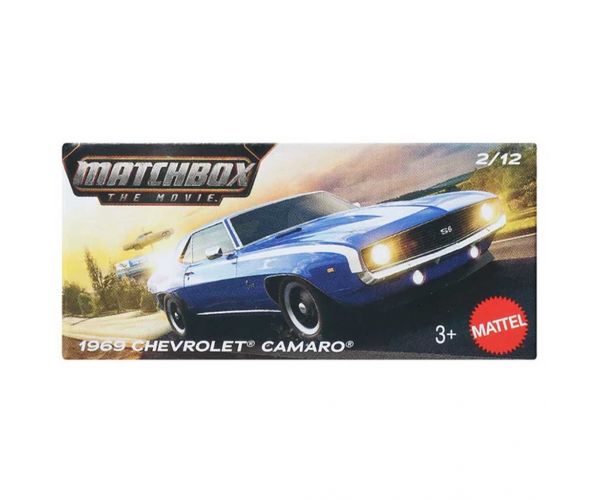 Matchbox A Film: 1969 Chevrolet Camaro papírdobozos kisautó 1/64 – Mattel