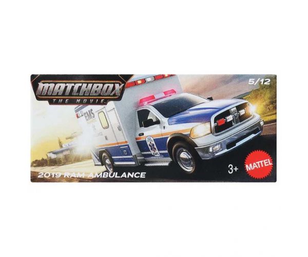 Matchbox A Film: 2019 RAM Ambulance papírdobozos kisautó 1/64 – Mattel