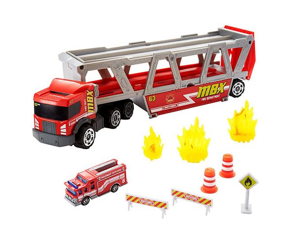 Matchbox tűzoltósági szállítójármű kiegészítőkkel - Mattel
