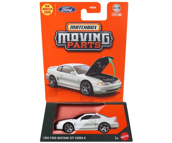 Matchbox Moving Parts: 1995 Ford Mustang SVT Cobra R nyitható kisautó 1/64 - Mattel
