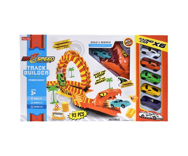 Max Speed Anakonda autópálya szett 6db kisautóval