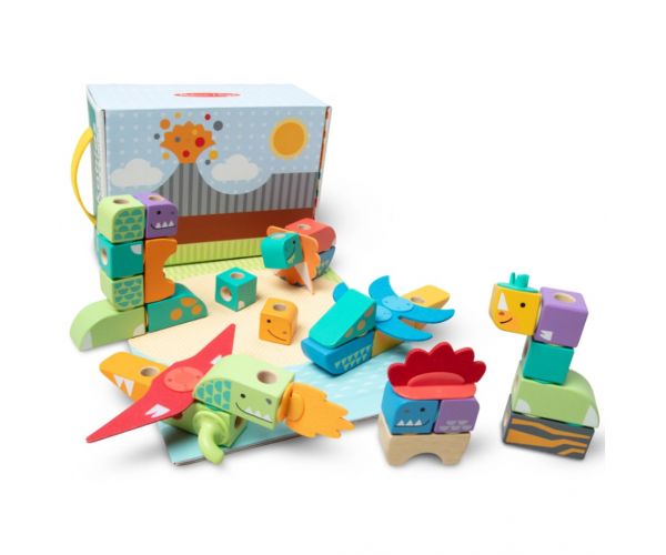 Melissa & Doug Blockables Dinoszauruszos építőjáték 69db-os