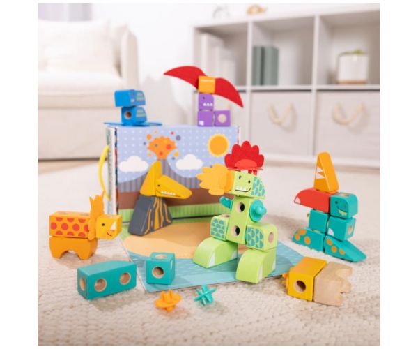 Melissa & Doug Blockables Dinoszauruszos építőjáték 69db-os