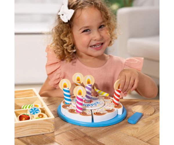 Melissa&Doug: Szülinapi torta játékszett fából - Spin Master