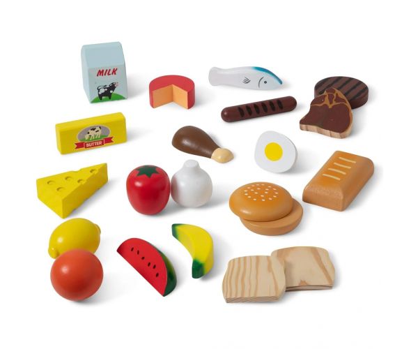 Melissa&Doug: Élelmiszerek ládákban fa játékszett - Spin Master