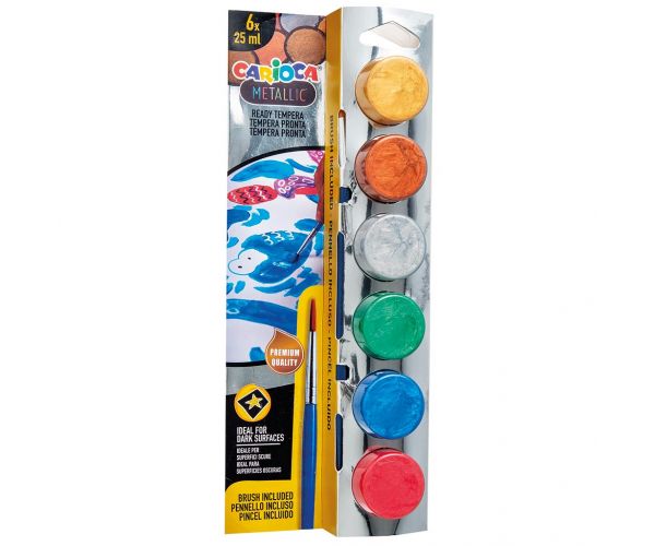 Metallic tempera szett 6x25ml - Carioca