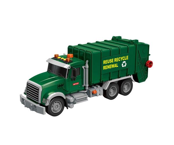 Mega Truck: Szelektív hulladékszállító kamion fénnyel és hanggal 40x14x21cm