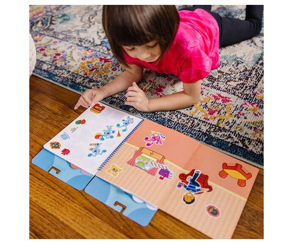 Melissa & Doug: Azúrkék újrahasználható matricás füzet