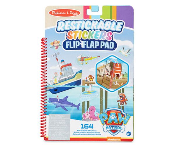 Melissa & Doug: Mancs őrjárat Kaland-öböl újrahasználható matricás füzet