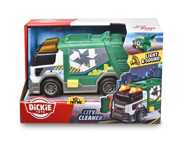 Városi kukásautó fénnyel és hanggal 15cm - Dickie Toys
