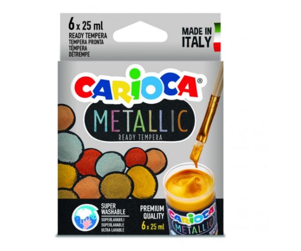 Metallic 6db-os tempera szett - carioca