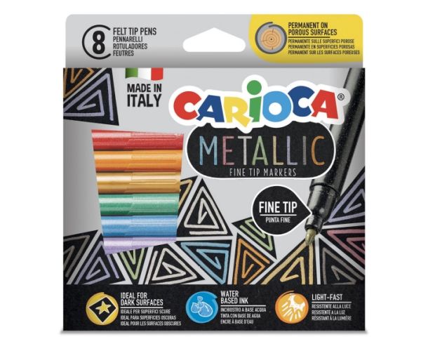 Metallic 8db-os színes filctoll szett - Carioca