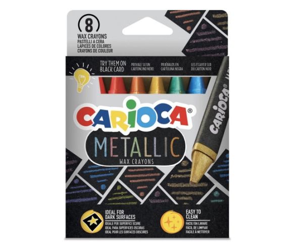 Metallic 8db-os háromszög alakú zsírkréta szett - Carioca