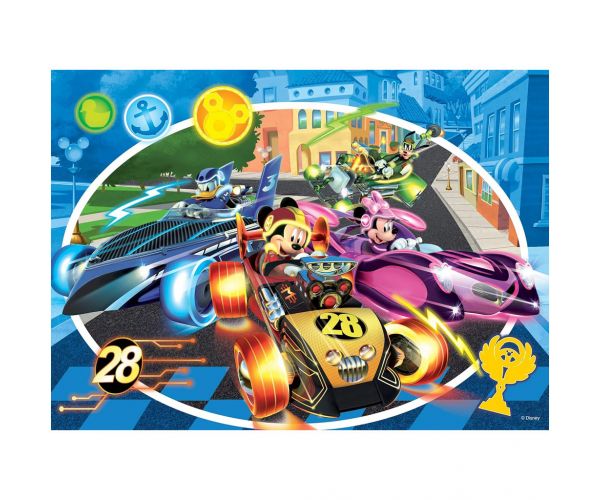 Mickey egér 2 az 1-ben 24db-os puzzle és színező 50x35cm - Lisciani
