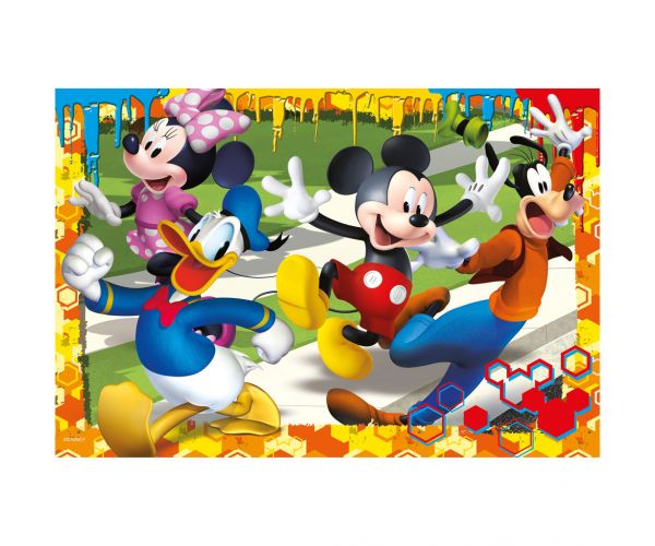 Mickey egér 2 az 1-ben 250db-os puzzle és színező 50x35cm - Lisciani