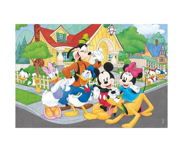 Mickey egér 2 az 1-ben 2x12db-os maxi puzzle és színező - Lisciani