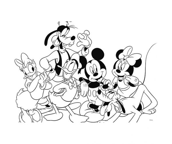 Mickey egér 2 az 1-ben 2x12db-os maxi puzzle és színező - Lisciani