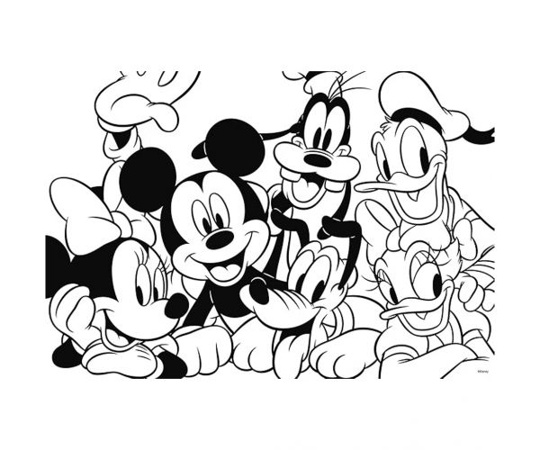 Mickey egér 2 az 1-ben 2x12db-os maxi puzzle és színező - Lisciani