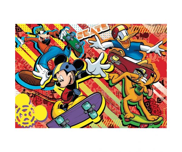Mickey egér 2 az 1-ben 60db-os puzzle és színező 50x35cm - Lisciani